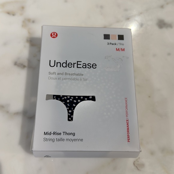 Lululemon UnderEase Mid-Rise Thong Underwear 3 Pack - Picture 5 of 8